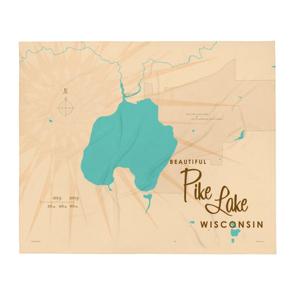 Pike Lake Wisconsin Throw Blanket