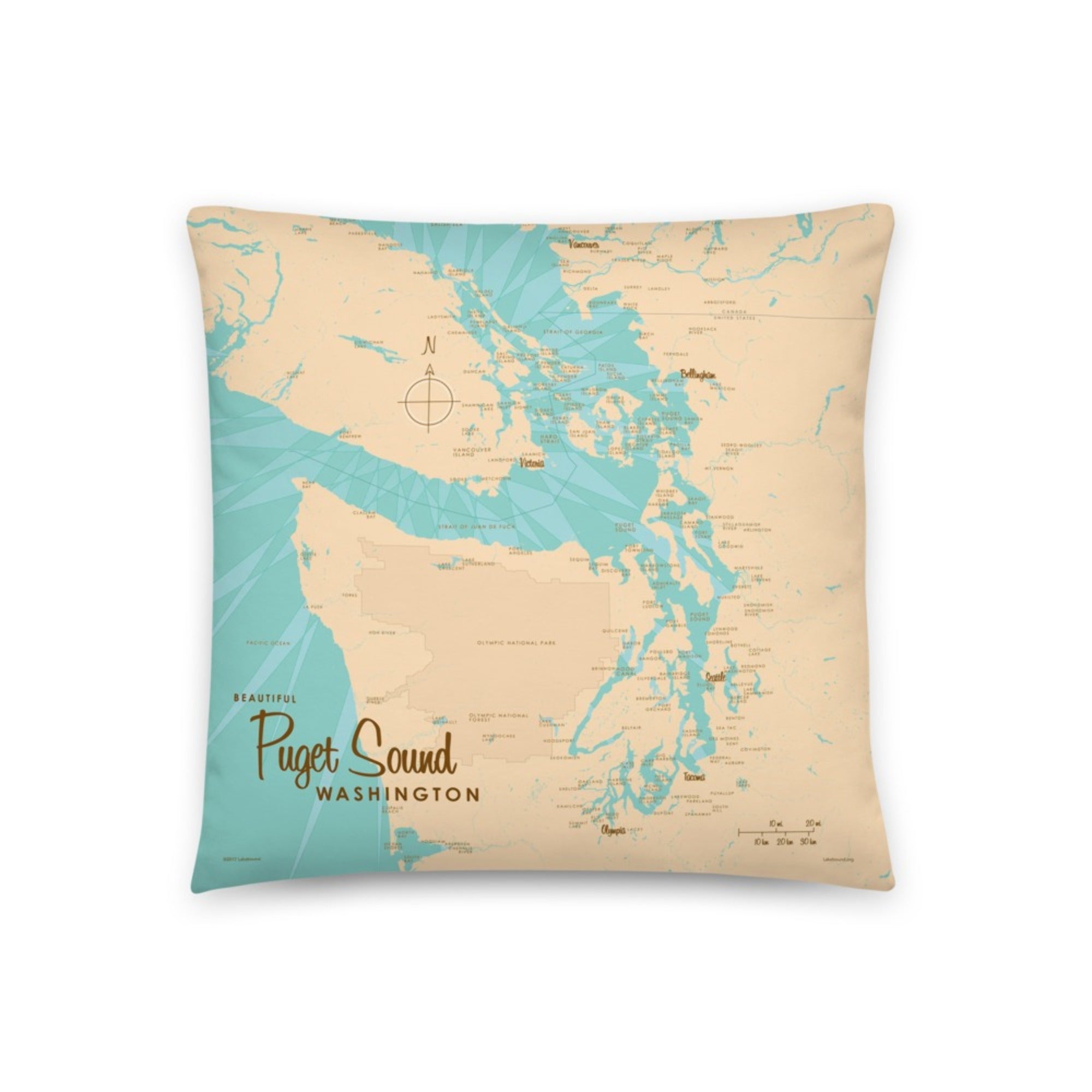 Puget Sound Washington Pillow