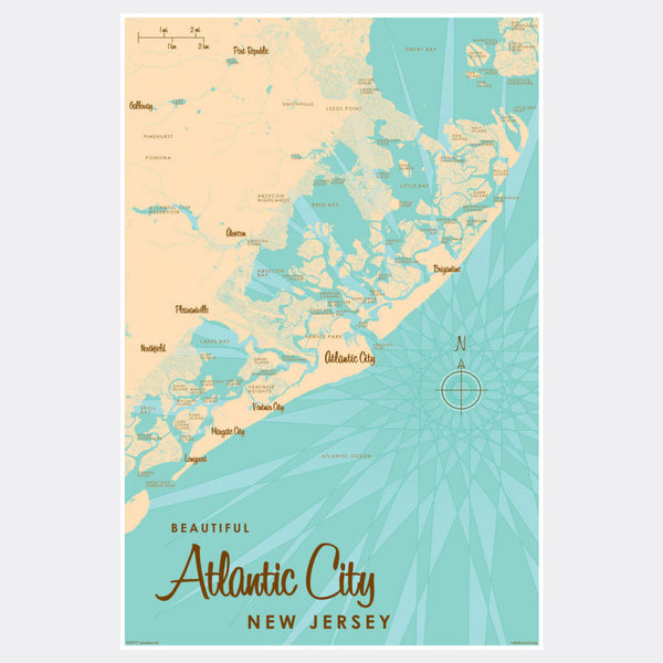 Atlantic City New Jersey, Paper Print