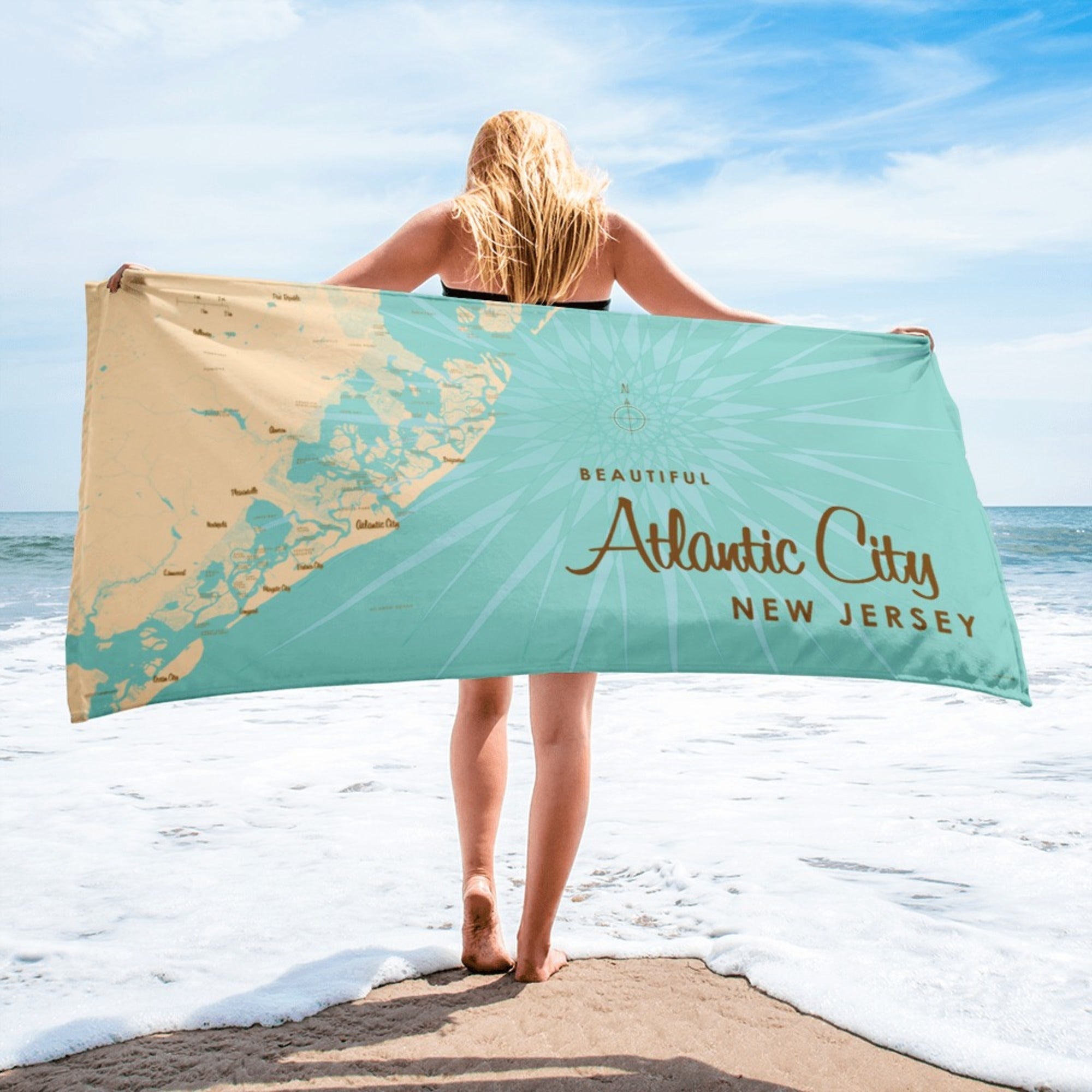 Atlantic City New Jersey Beach Towel