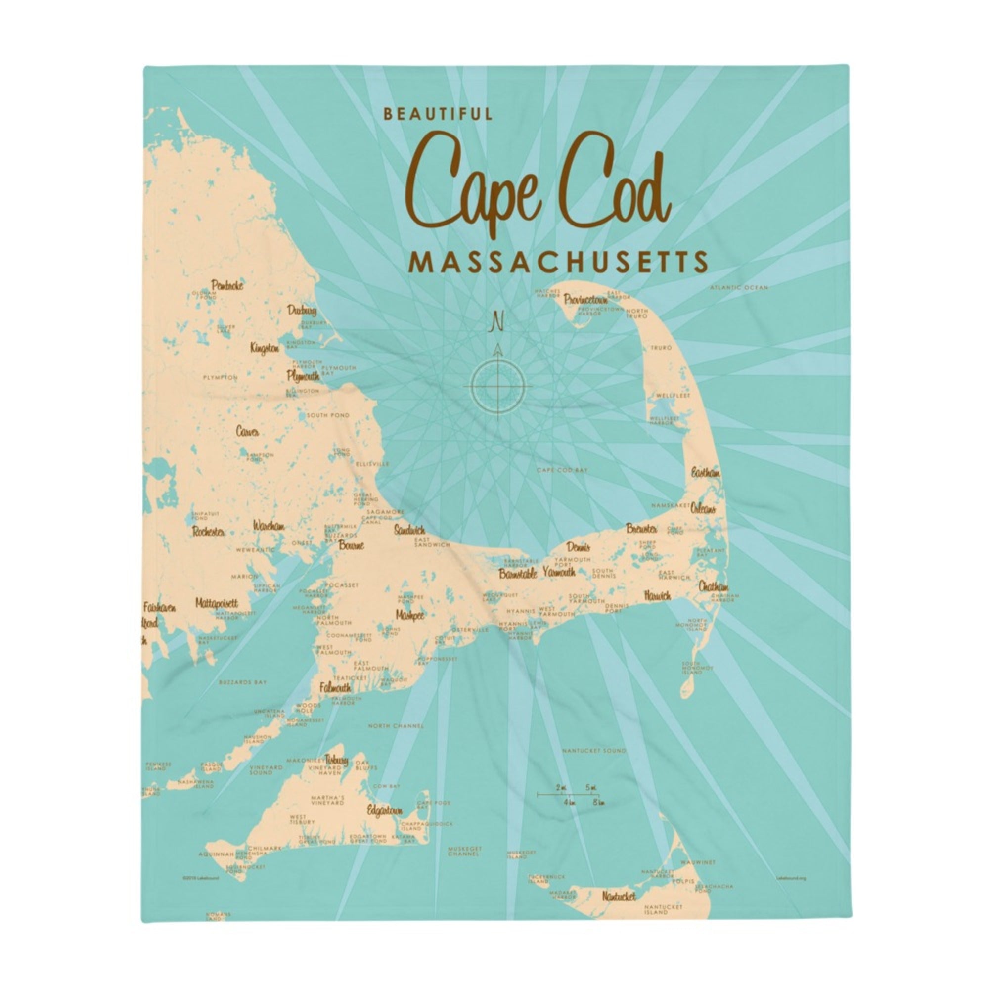Cape Cod Massachusetts Throw Blanket