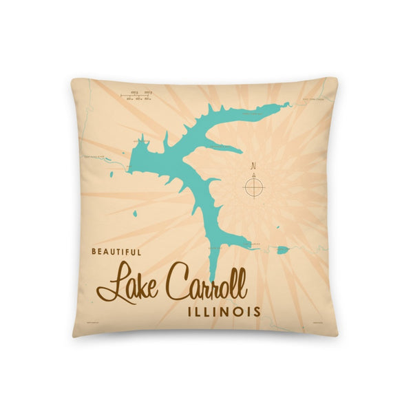 Lake Carroll Illinois Pillow