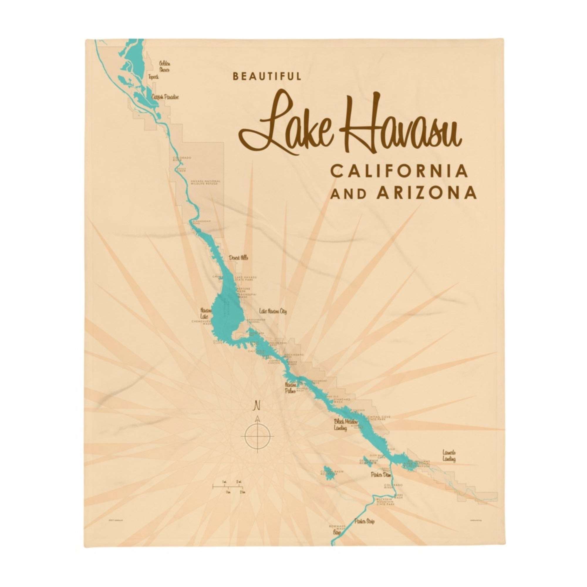 Lake Havasu California Arizona Throw Blanket