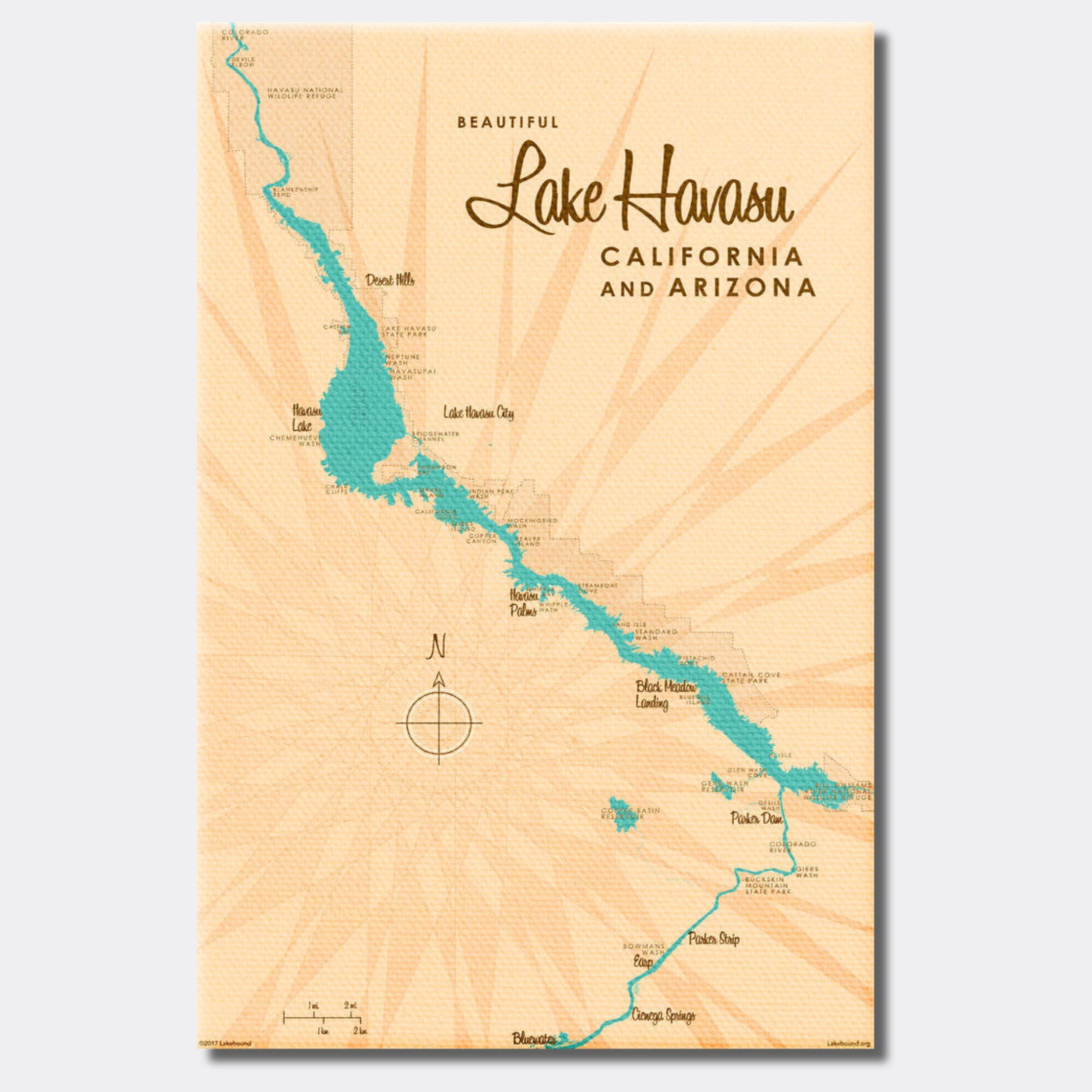 Lake Havasu California Arizona, Canvas Print