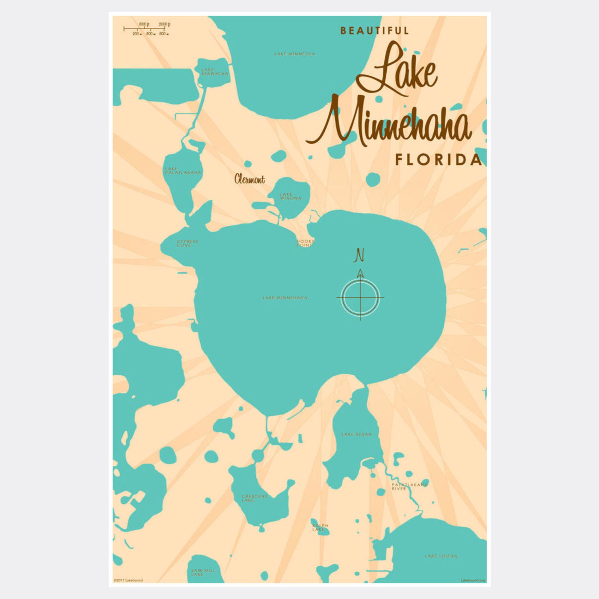 Lake Minnehaha, Florida, Paper Print