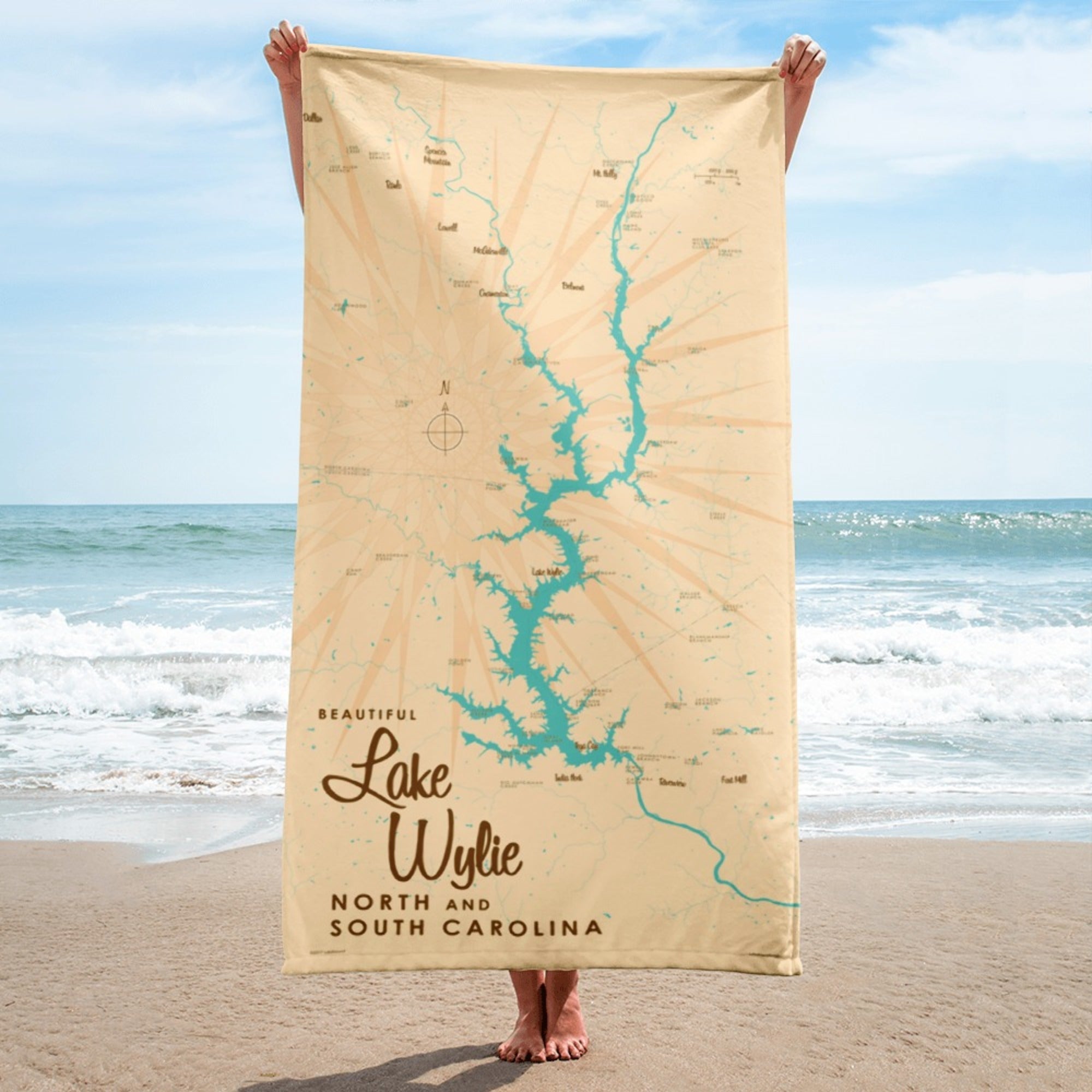 Lake Wylie North and South Carolina Beach Towel