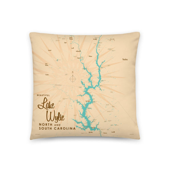 Lake Wylie North and South Carolina Pillow