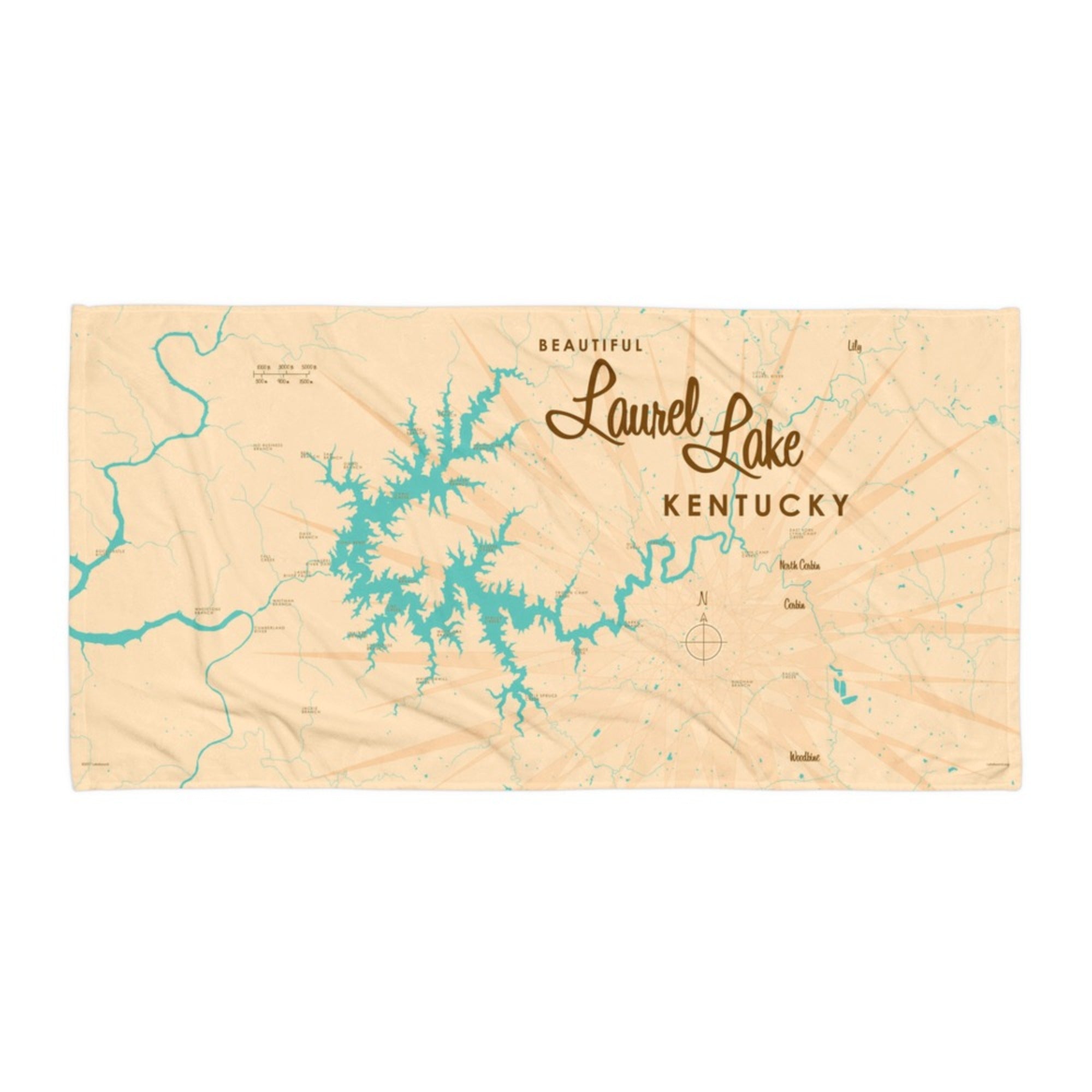 Laurel Lake Kentucky Beach Towel