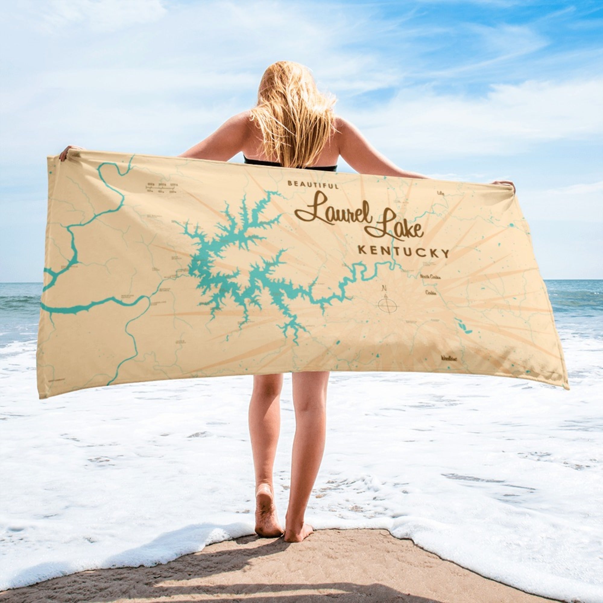 Laurel Lake Kentucky Beach Towel