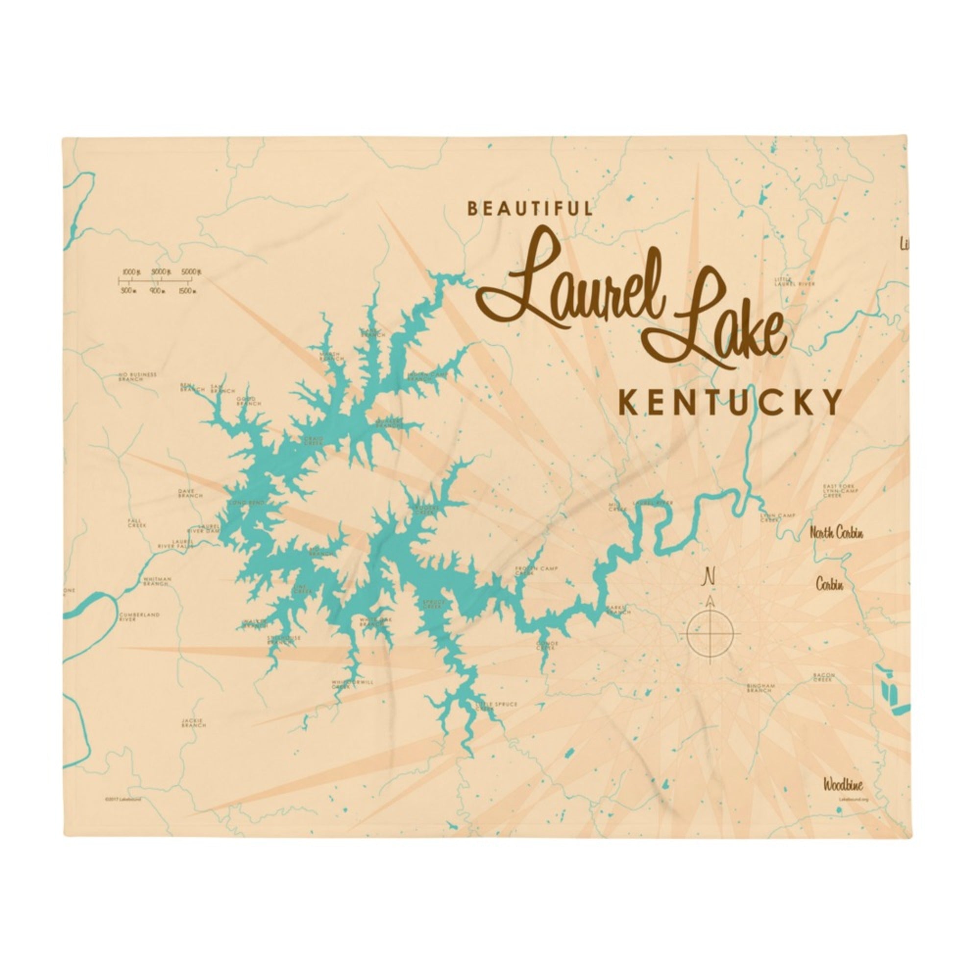 Laurel Lake Kentucky Throw Blanket