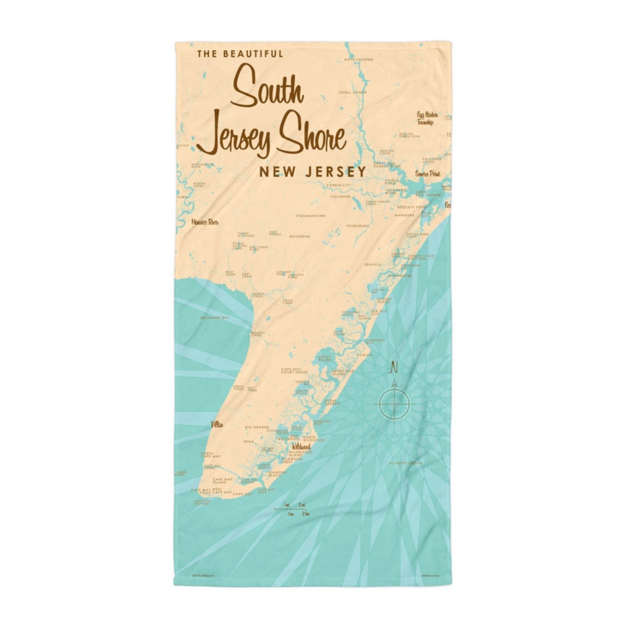 South Jersey Shore New Jersey Beach Towel
