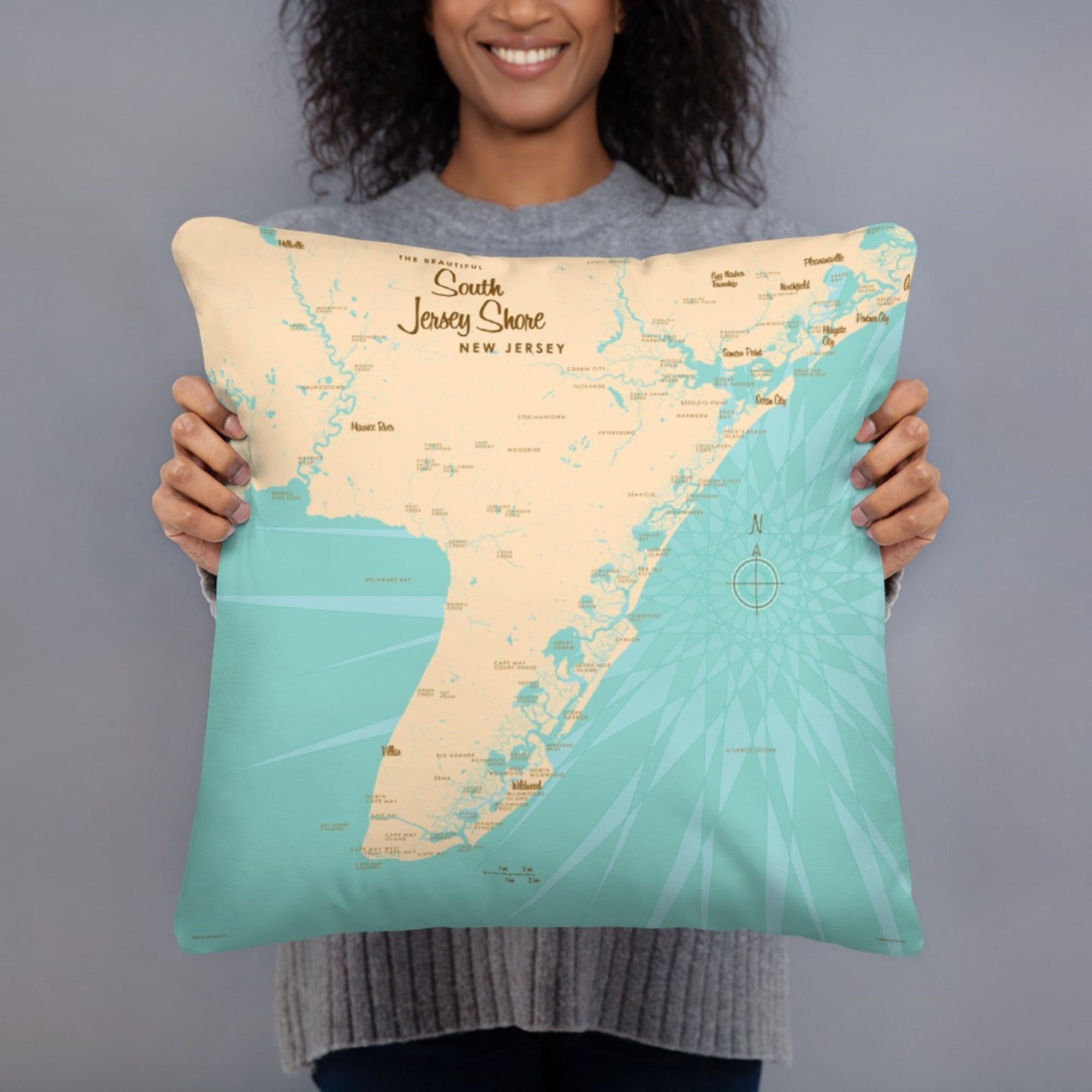 South Jersey Shore New Jersey Pillow