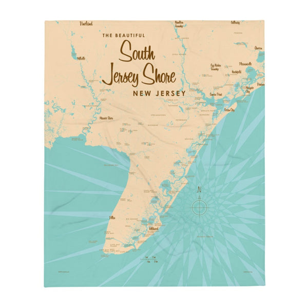 South Jersey Shore New Jersey Throw Blanket