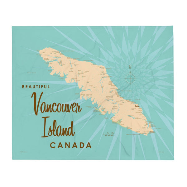 Vancouver Island Canada Throw Blanket