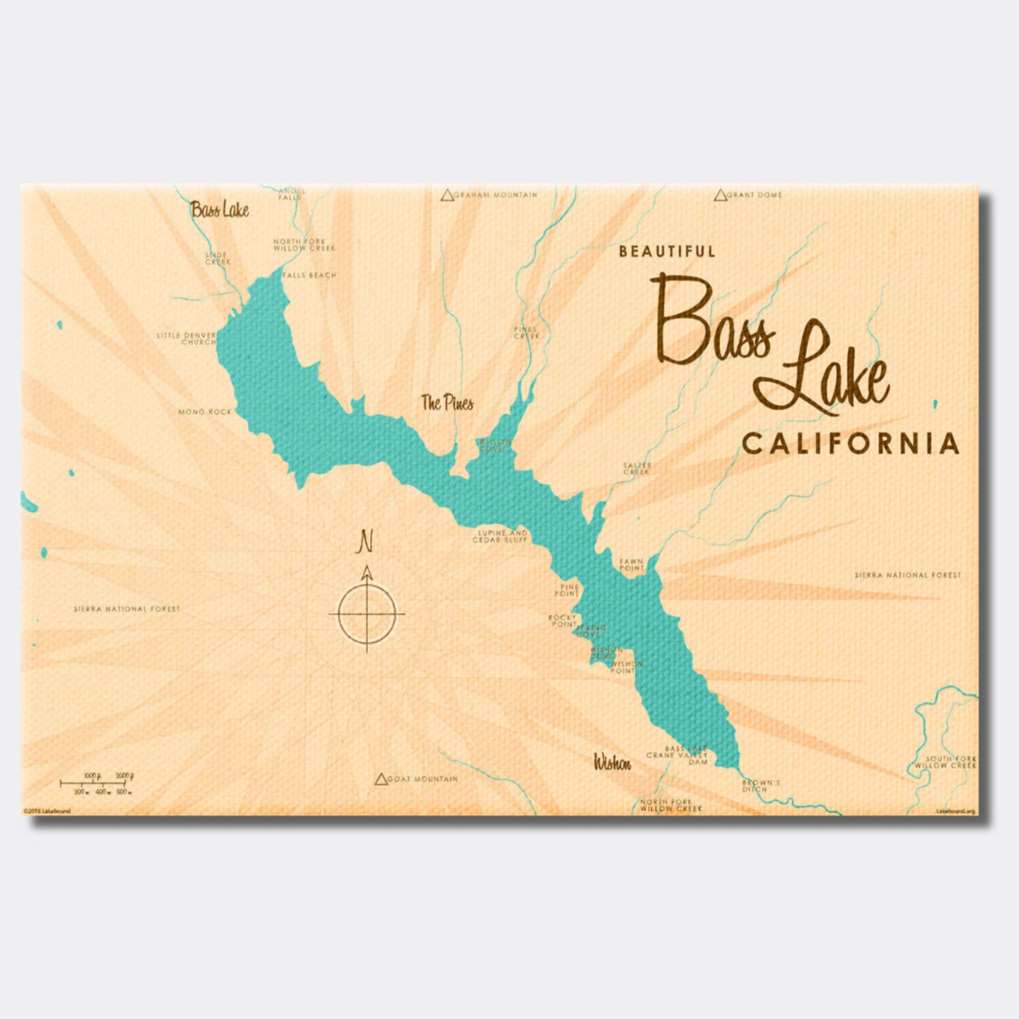 Bass Lake California, Canvas Print