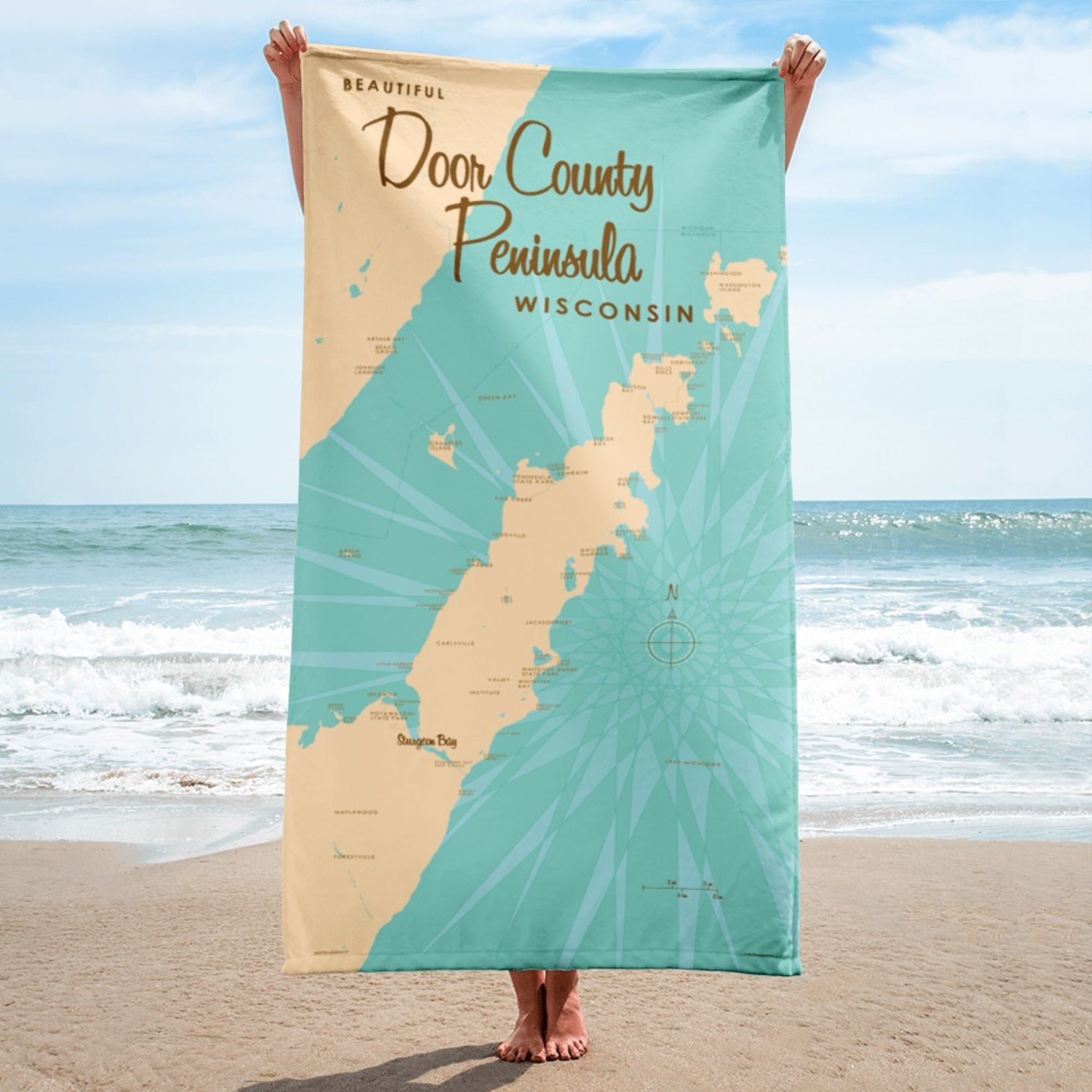 Door County Peninsula Wisconsin Beach Towel