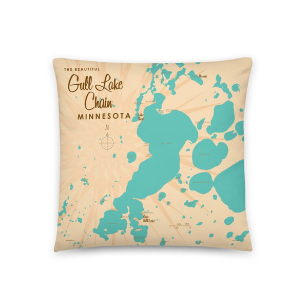 Gull Lake Chain Minnesota Pillow