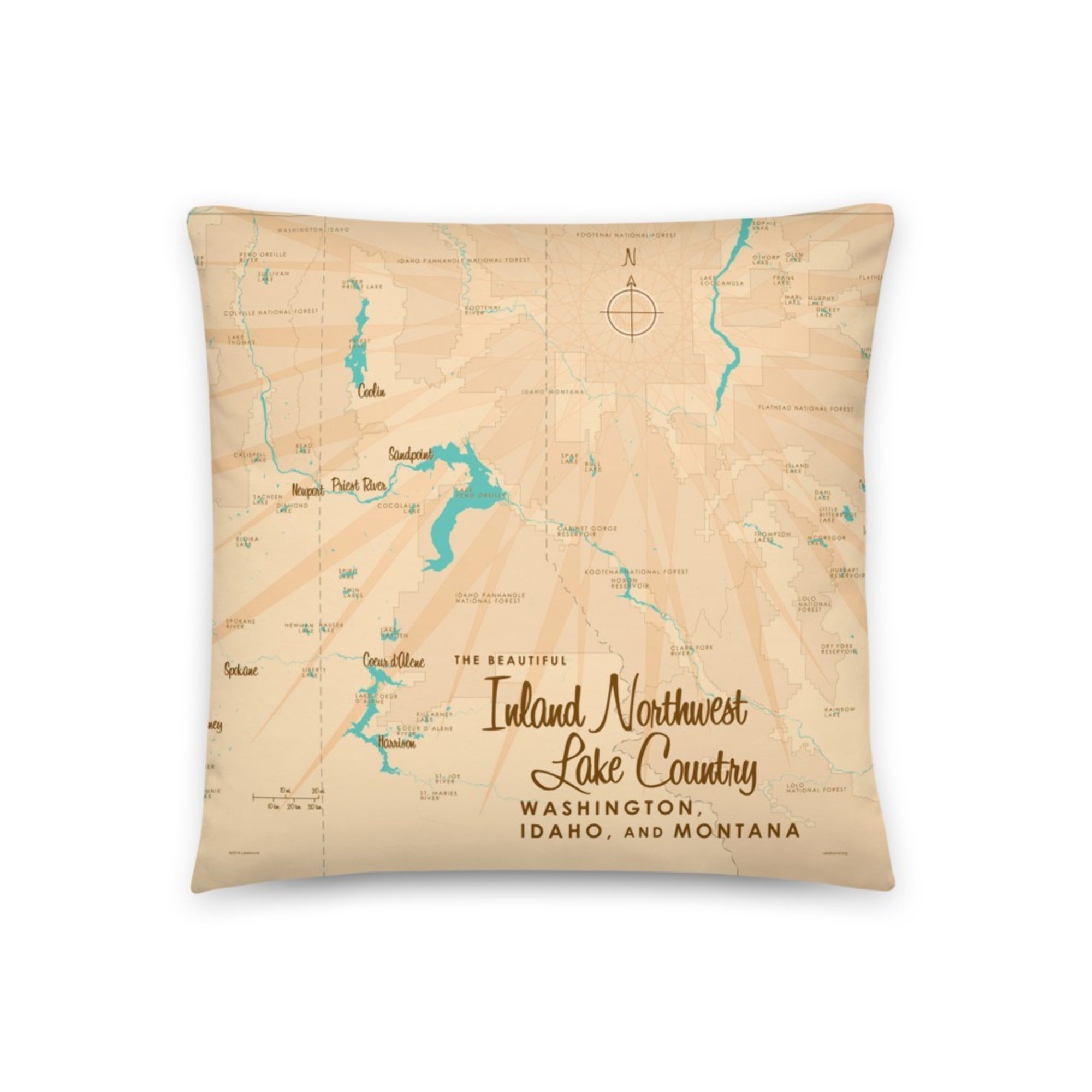 Inland Northwest Lake Country Washington Idaho Montana Pillow