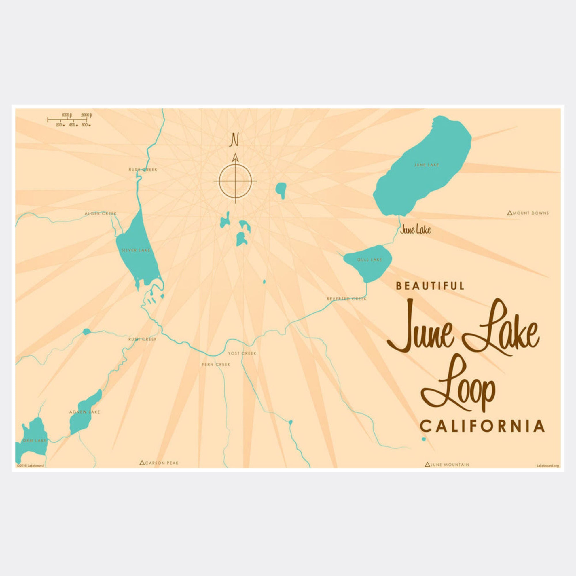 June Lake Loop California, Paper Print