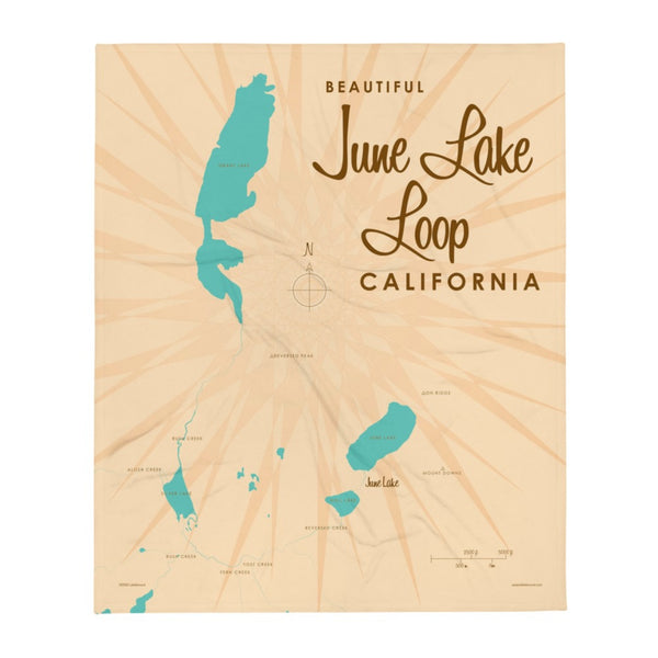 June Lake Loop California Throw Blanket