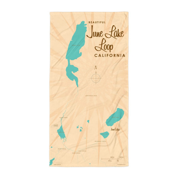 June Lake Loop California Beach Towel