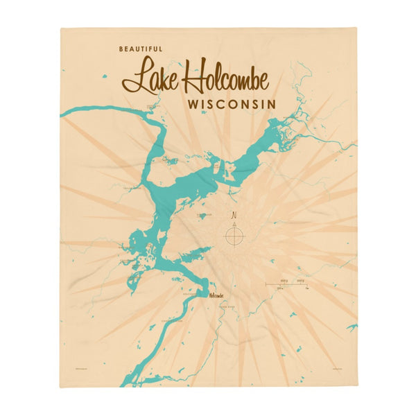 Lake Holcombe Wisconsin Throw Blanket