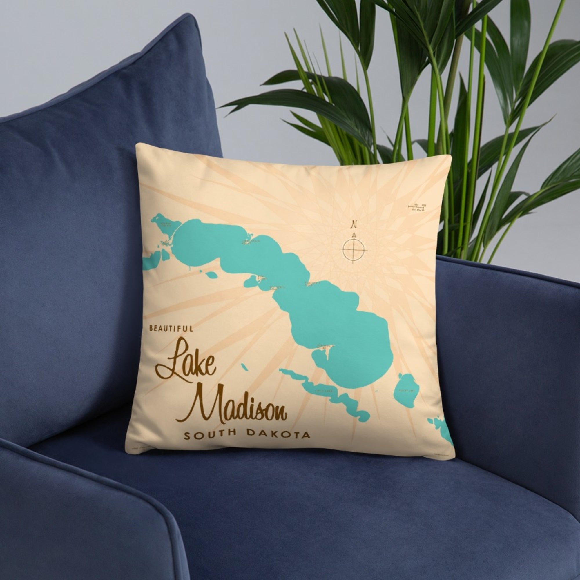 Lake Madison South Dakota Pillow