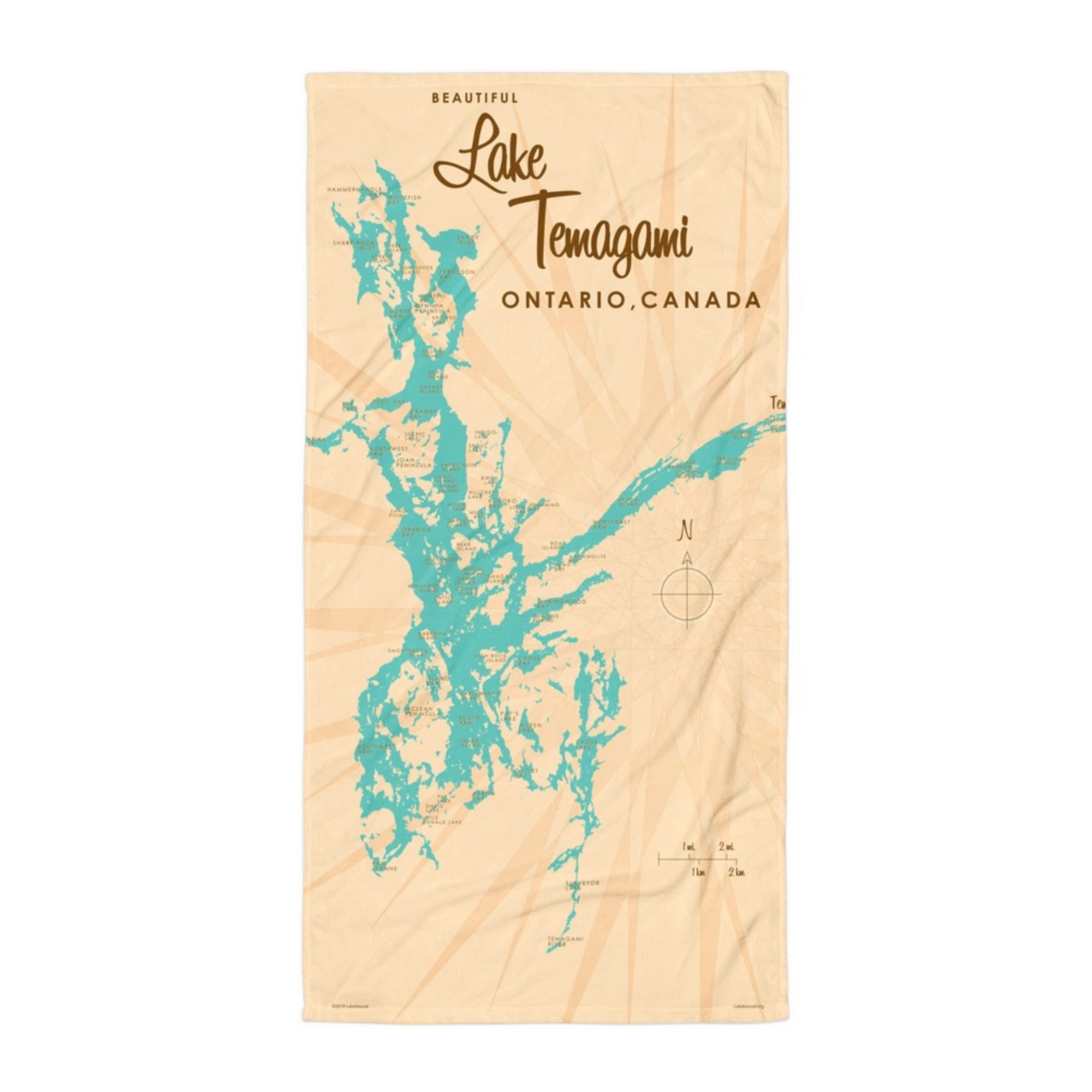 Lake Temagami Ontario Canada Beach Towel