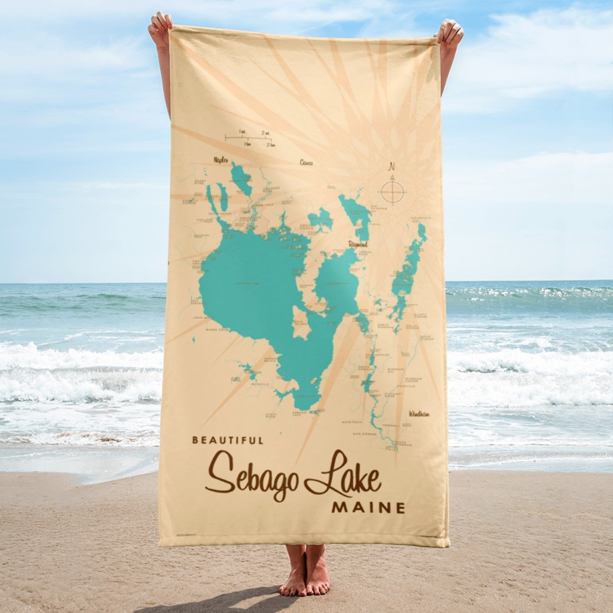 Sebago Lake Maine Beach Towel