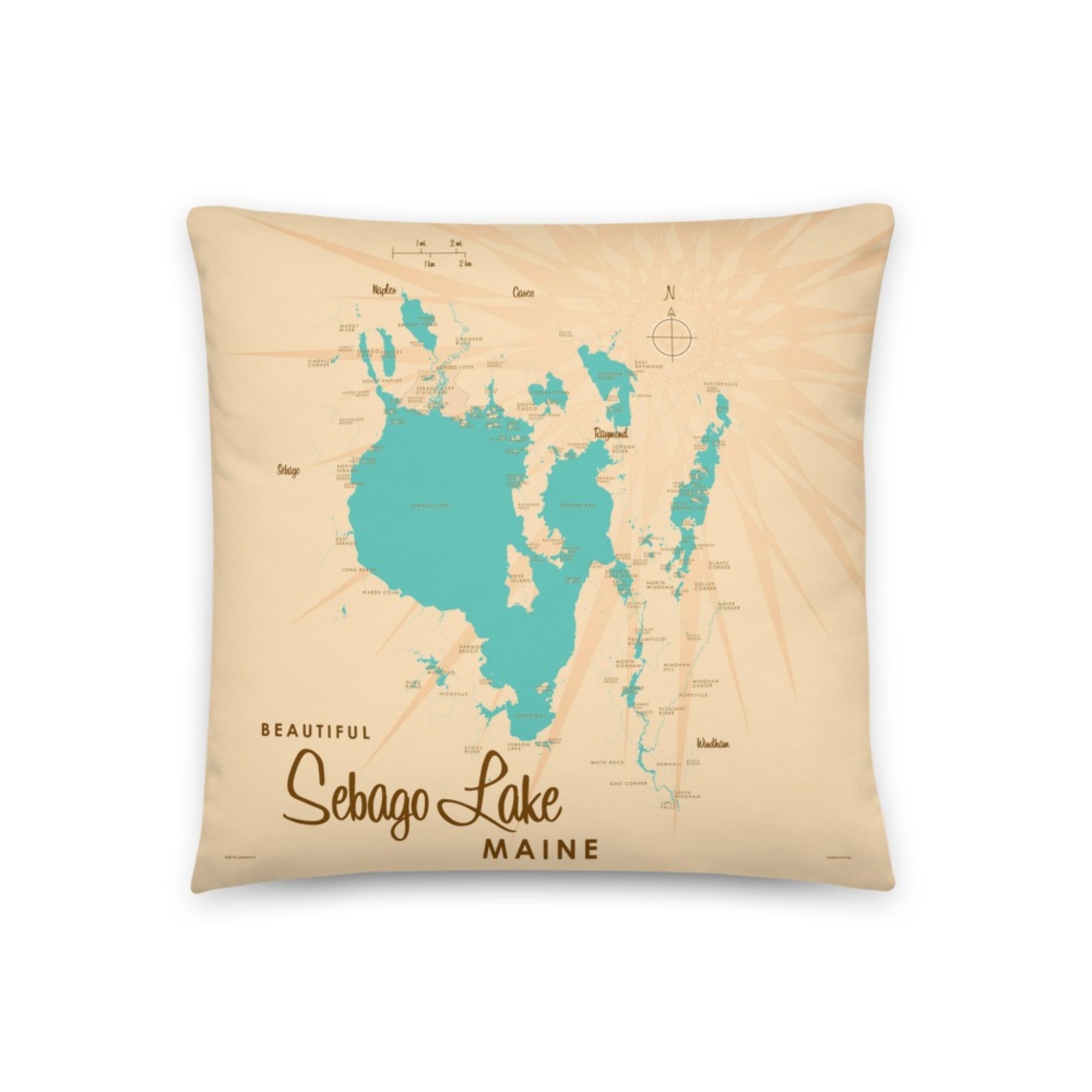 Sebago Lake Maine Pillow