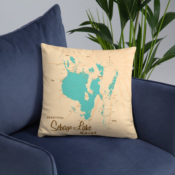 Sebago Lake Maine Pillow