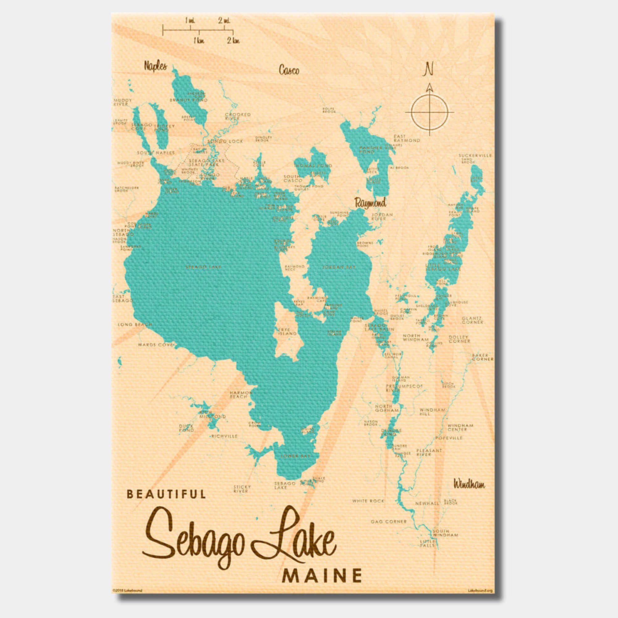 Sebago Lake Maine, Canvas Print