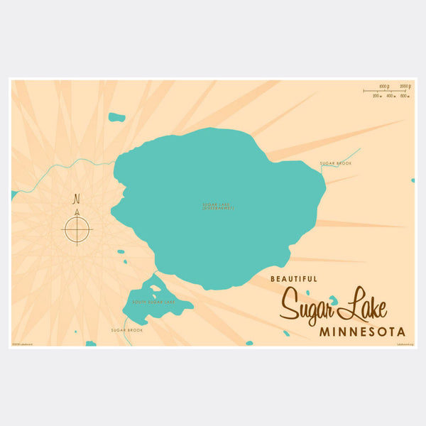 Sugar Lake Minnesota, Paper Print