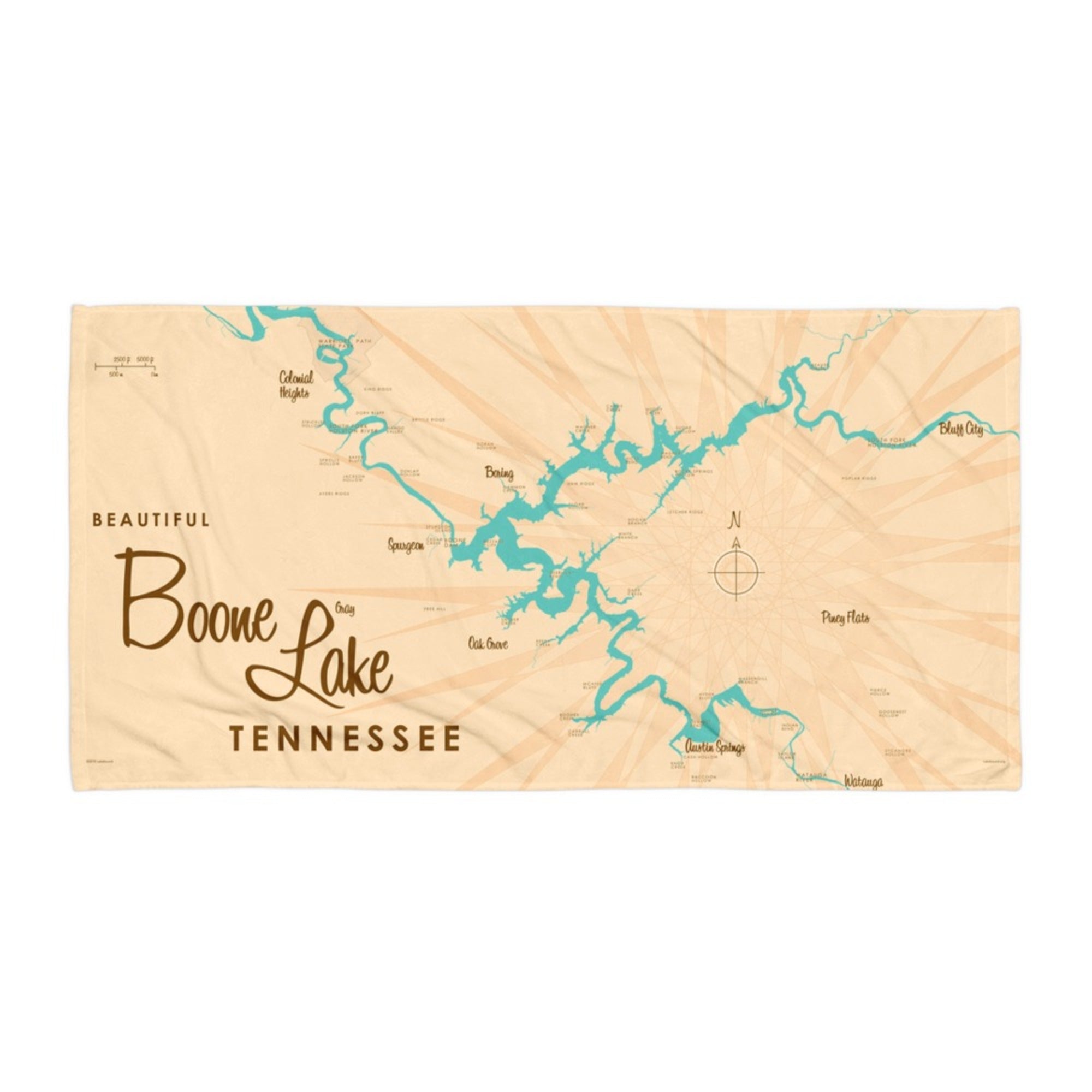 Boone Lake Tennessee Beach Towel