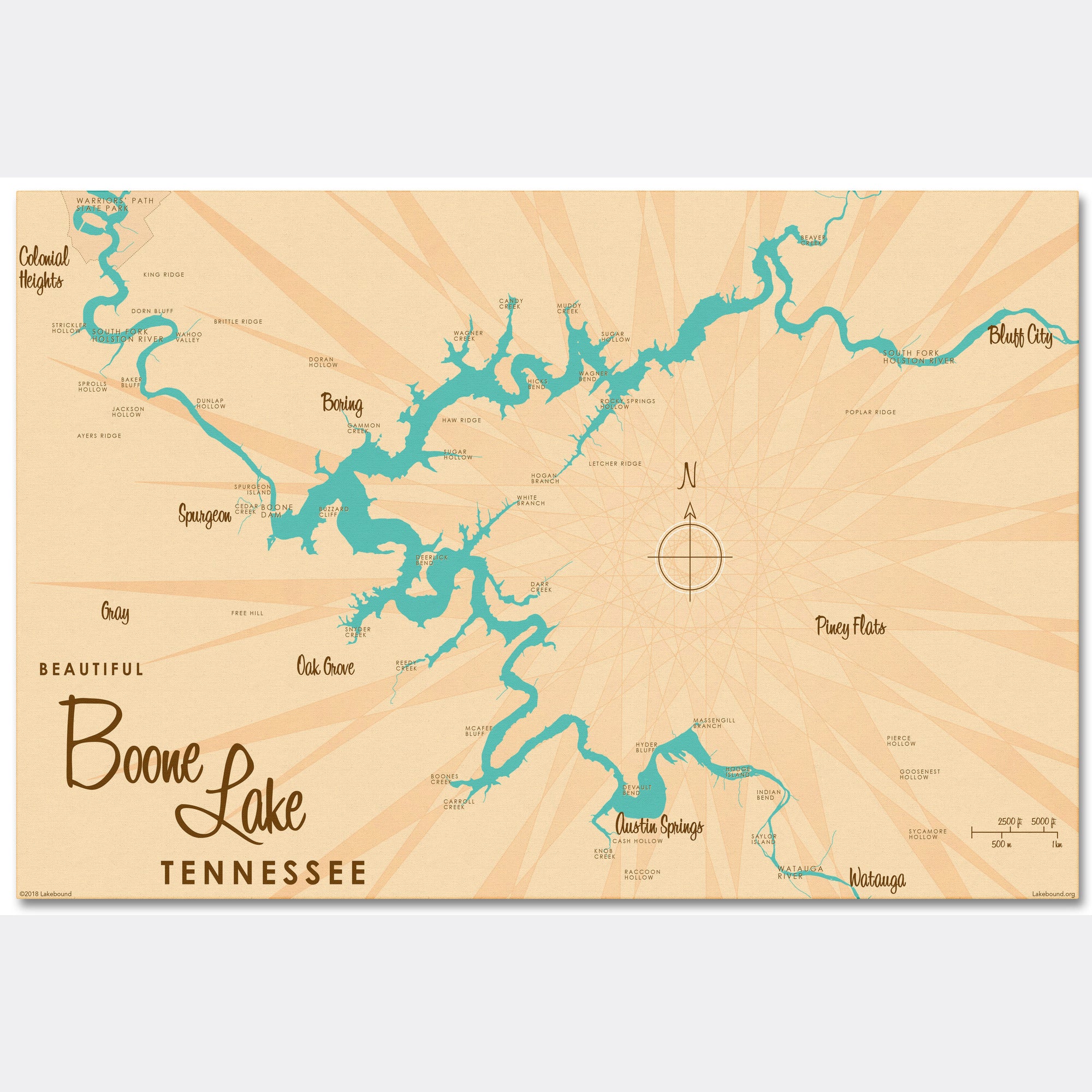 Boone Lake Tennessee, Canvas Print