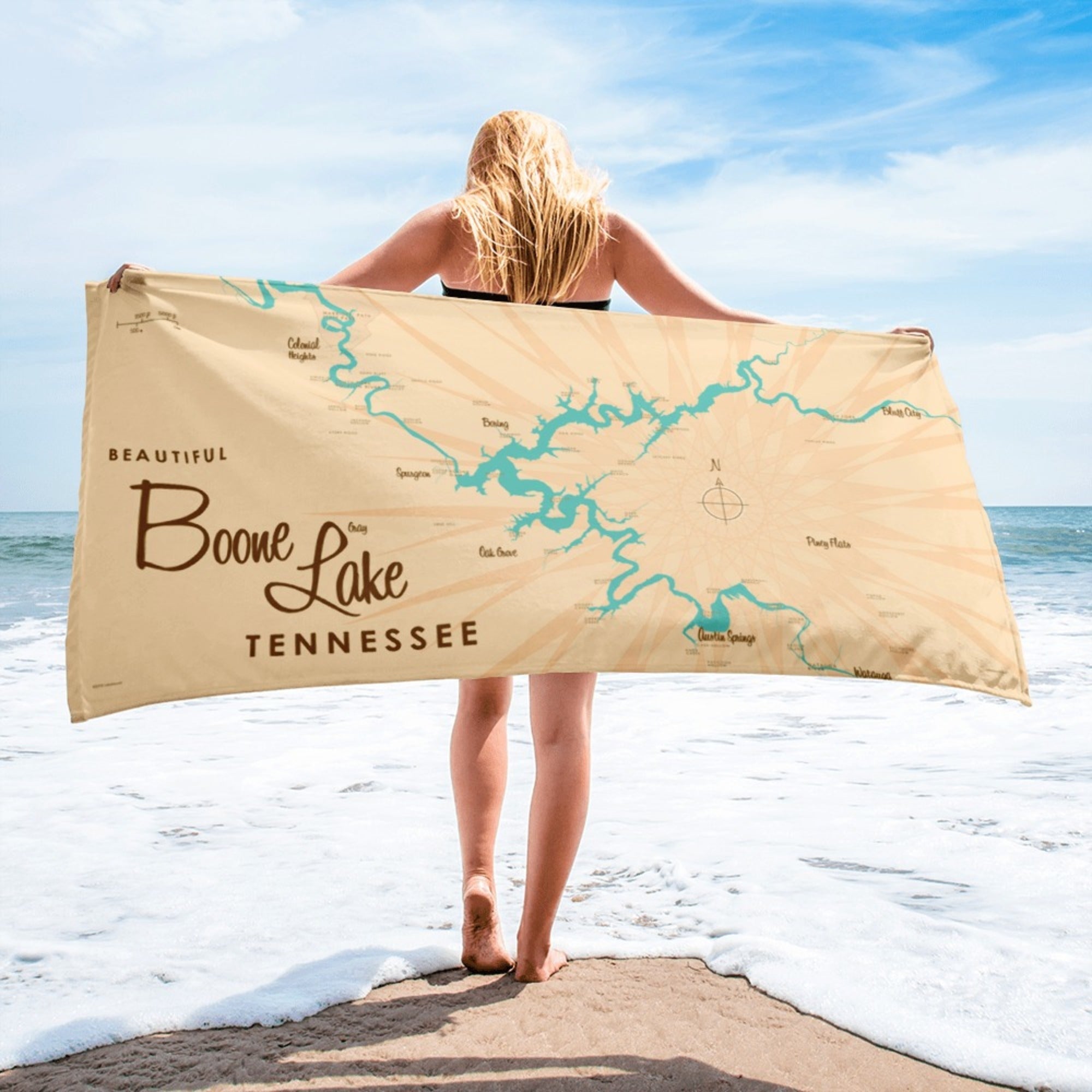 Boone Lake Tennessee Beach Towel