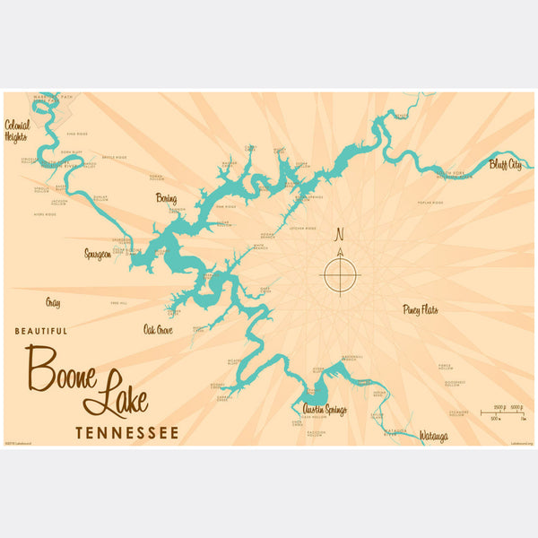 Boone Lake Tennessee, Paper Print