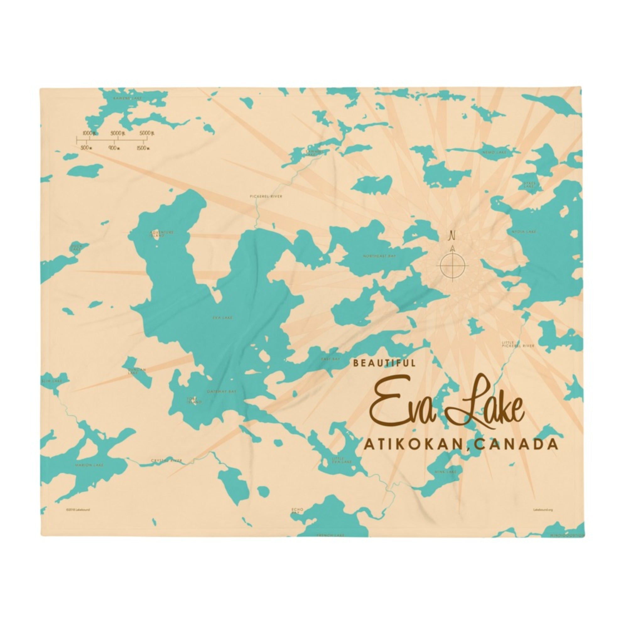 Eva Lake Ontario Canada Throw Blanket