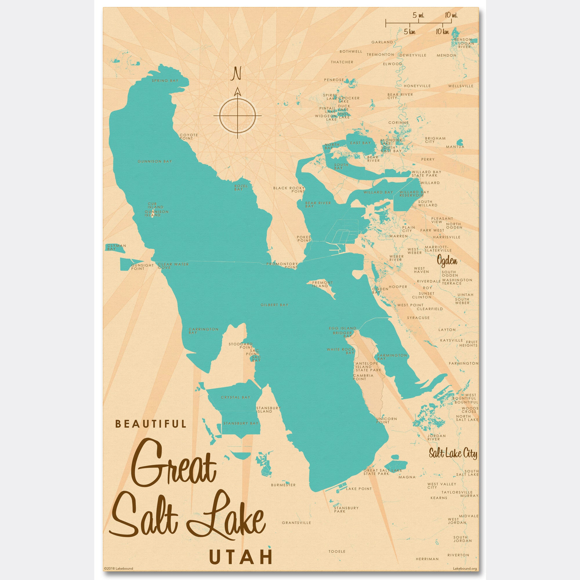 Great Salt Lake Utah, Canvas Print