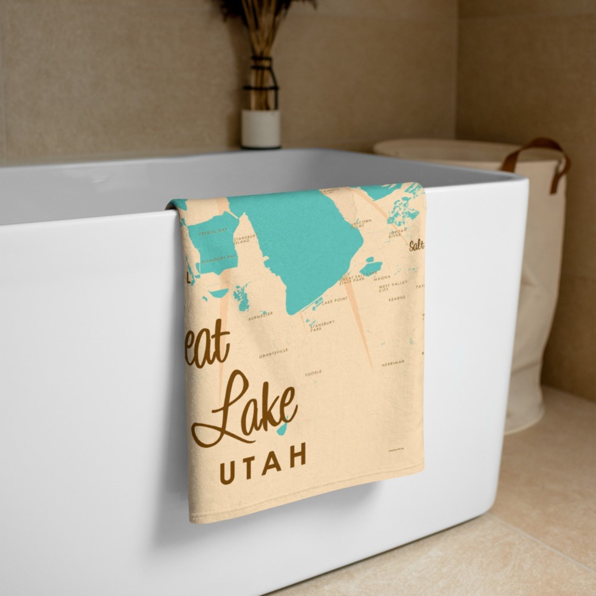 Great Salt Lake Utah Beach Towel