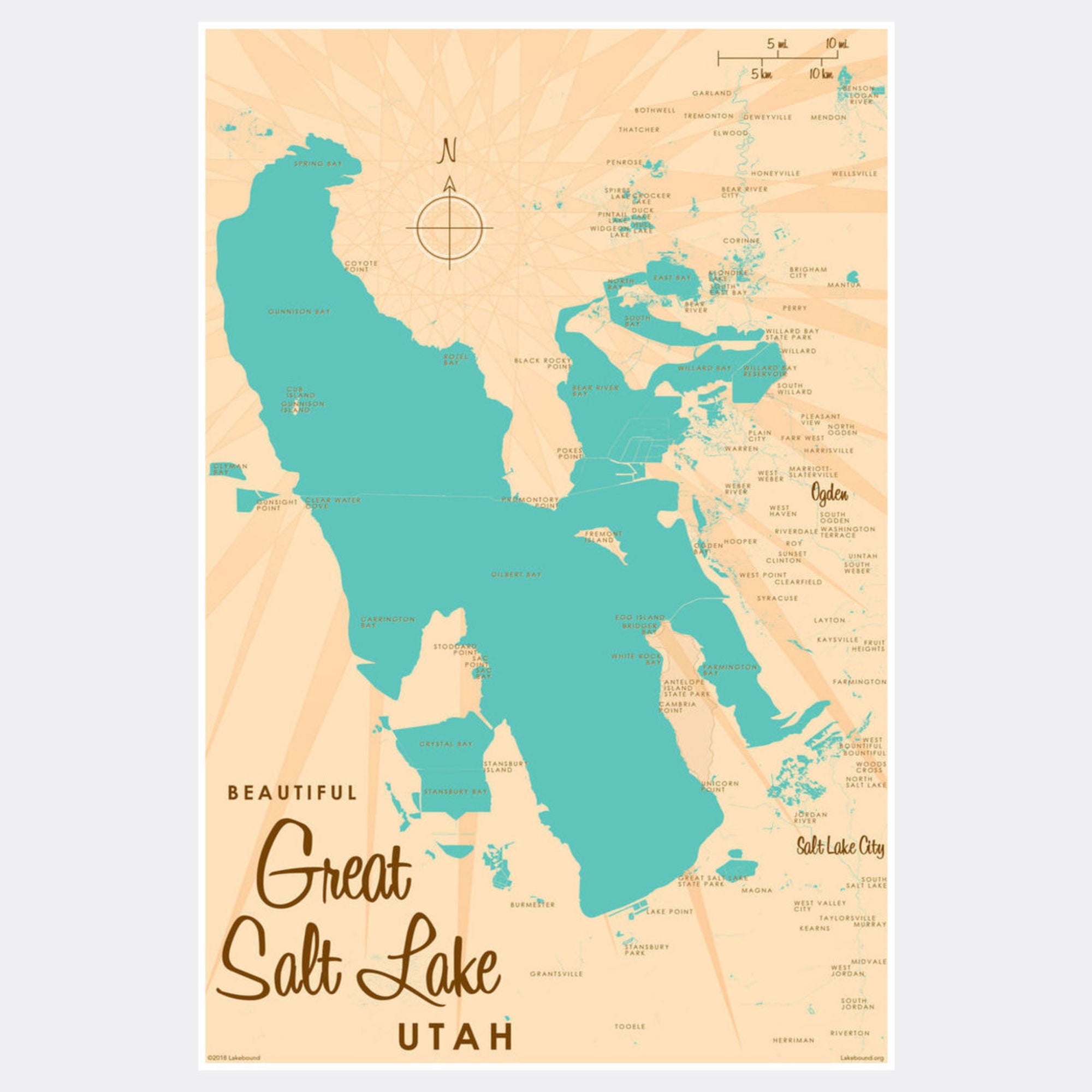 Great Salt Lake Utah, Paper Print