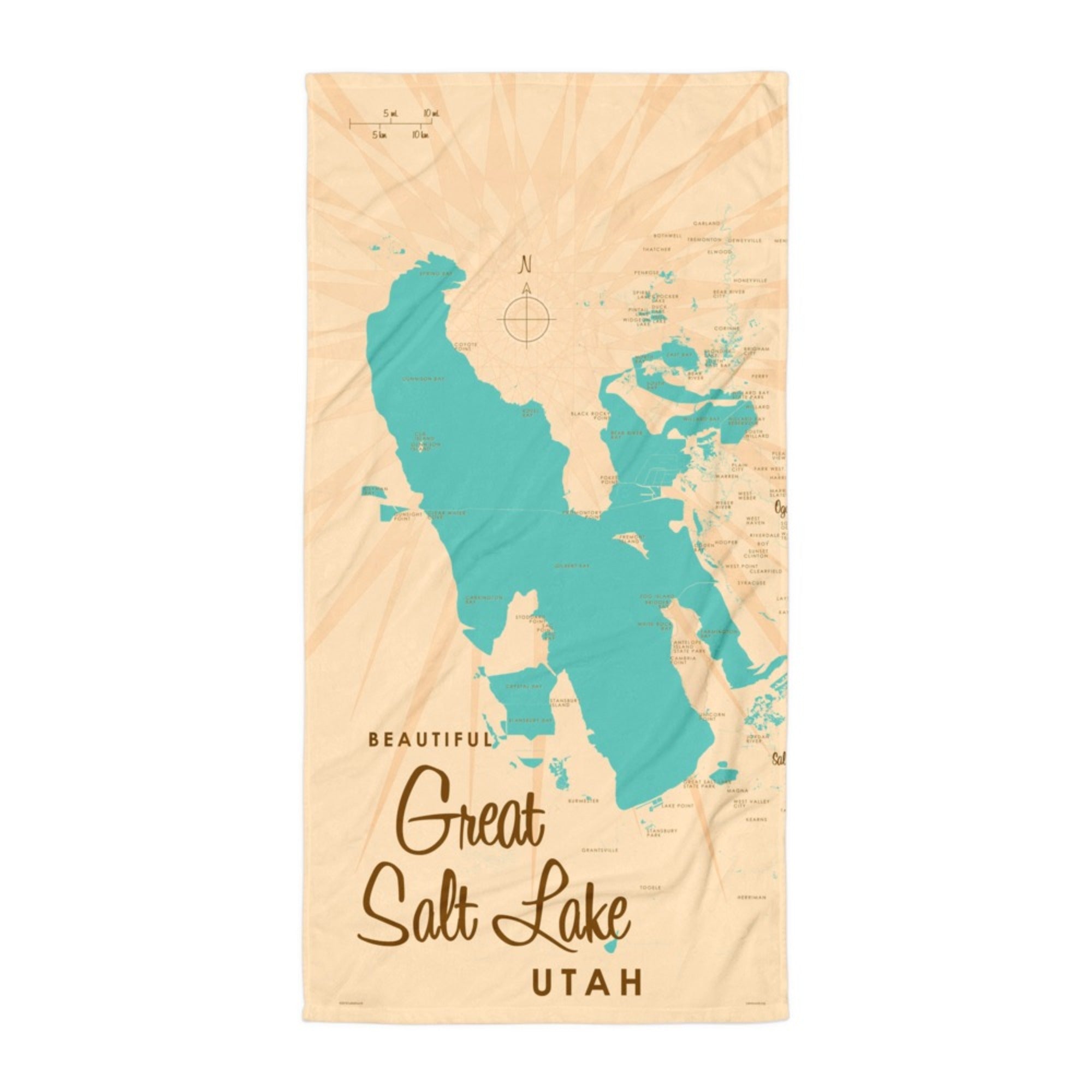 Great Salt Lake Utah Beach Towel