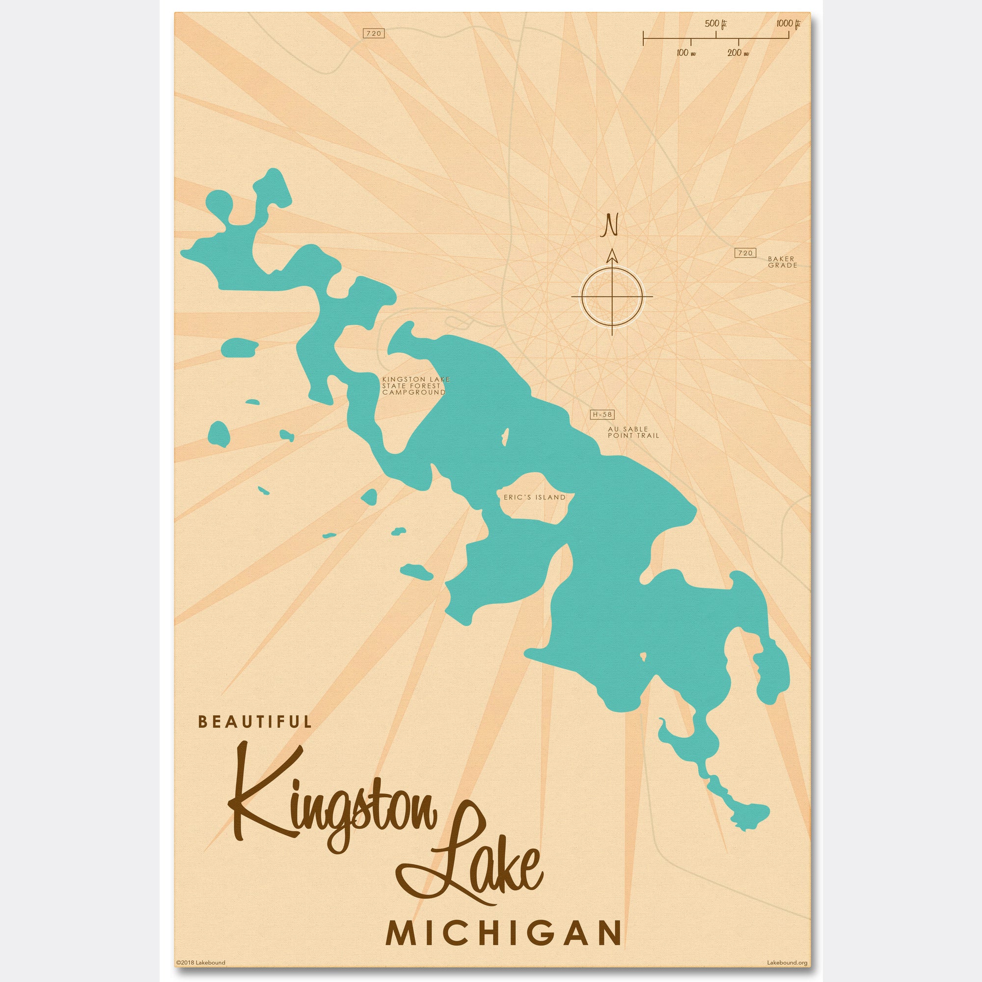 Kingston Lake Michigan, Canvas Print