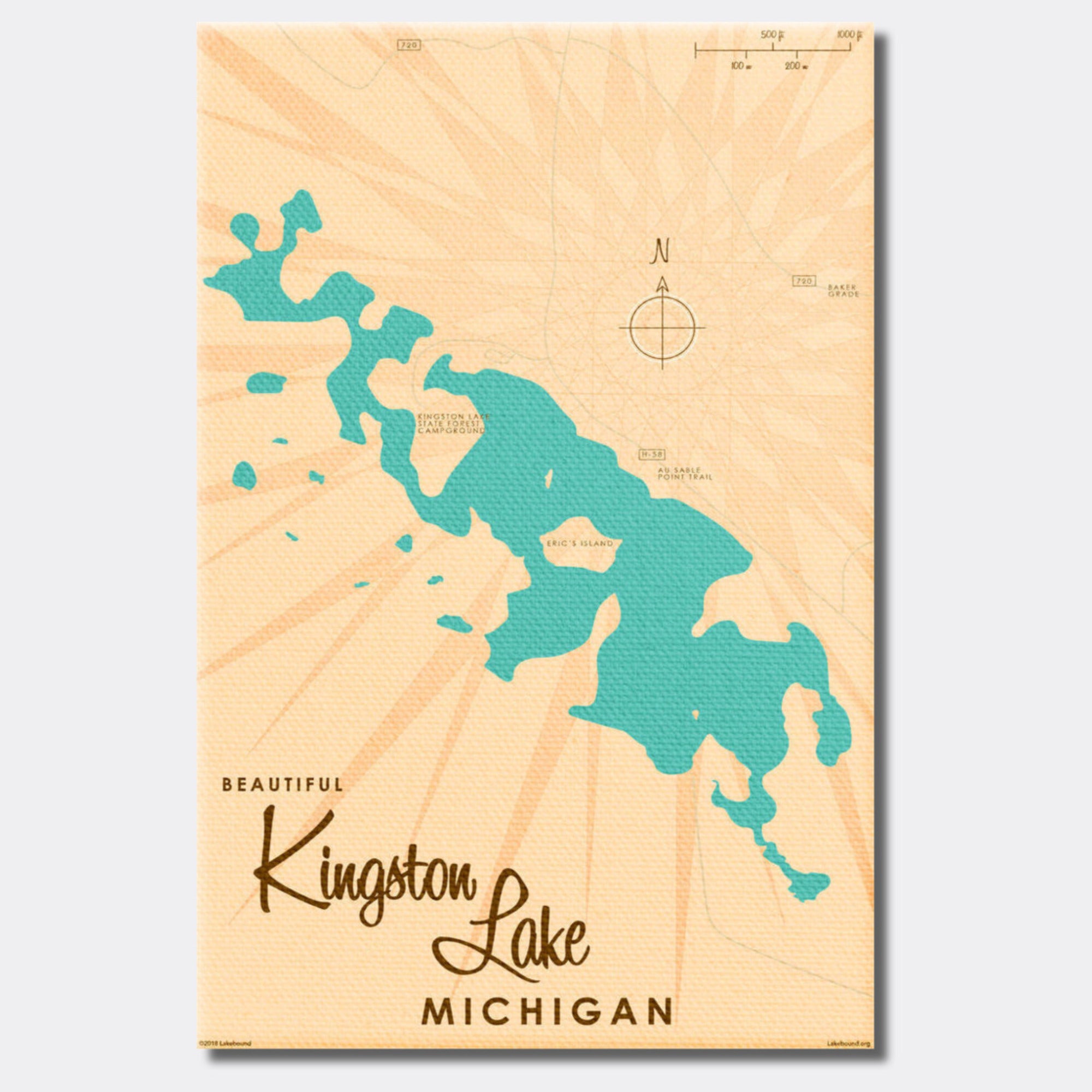 Kingston Lake Michigan, Canvas Print