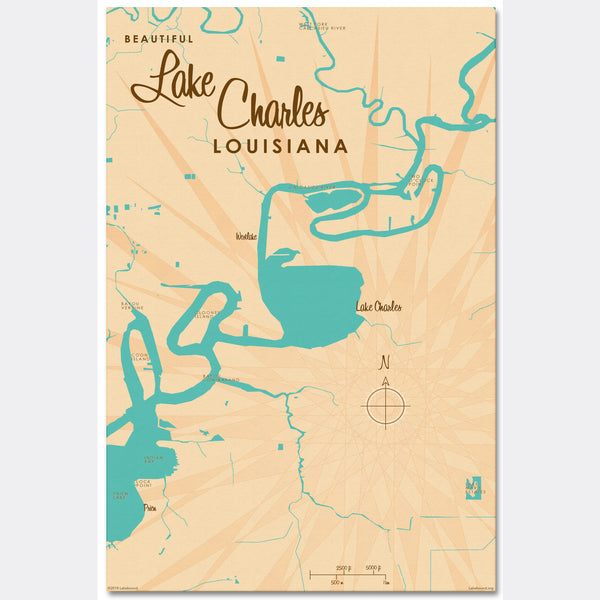 Lake Charles Louisiana, Canvas Print