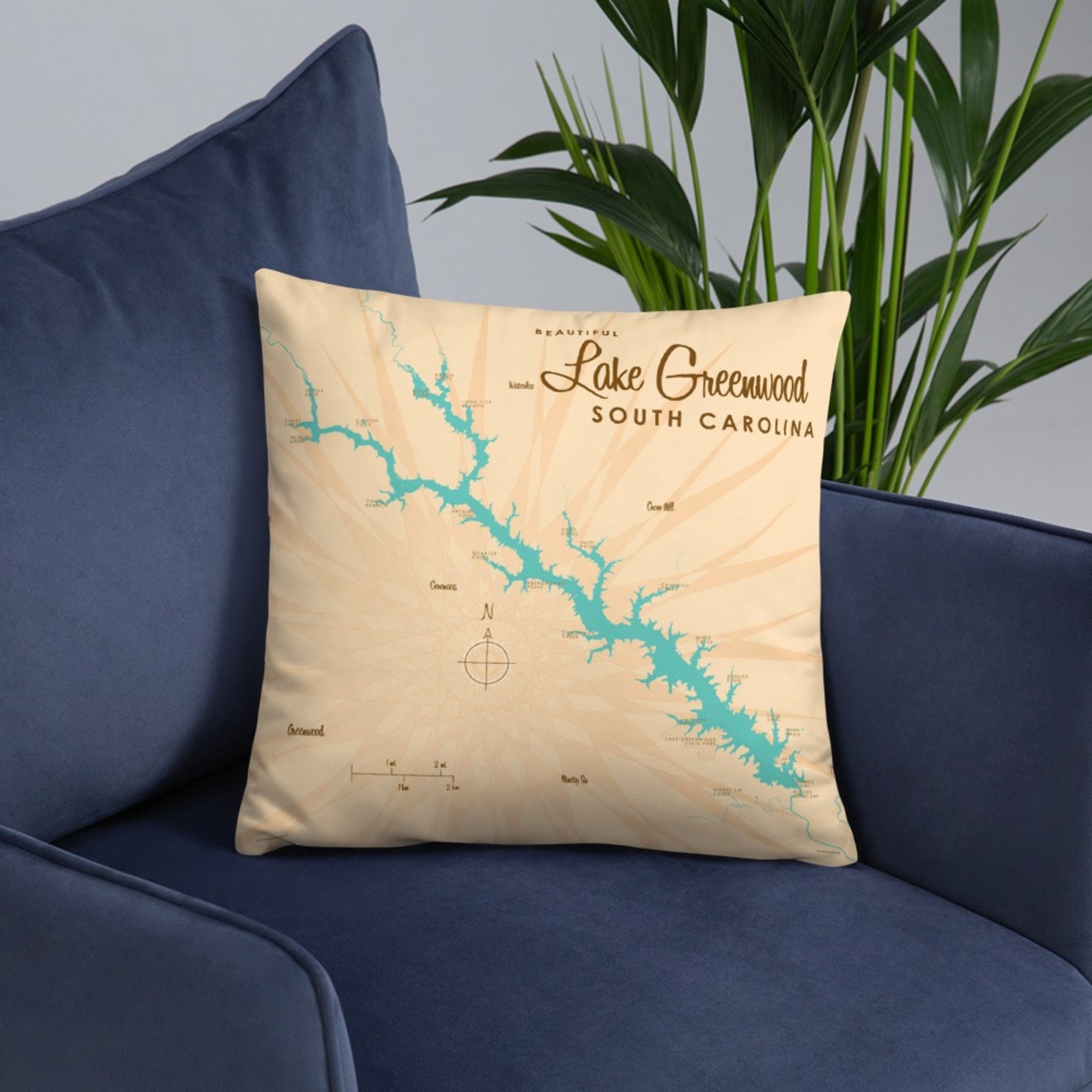 Lake Greenwood South Carolina Pillow