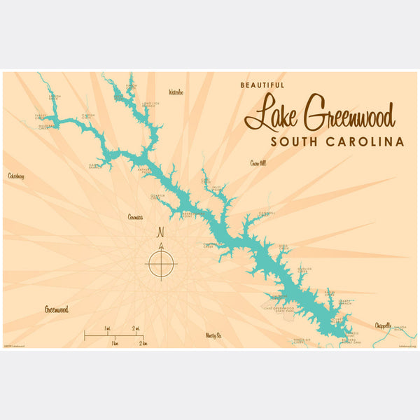 Lake Greenwood South Carolina, Paper Print