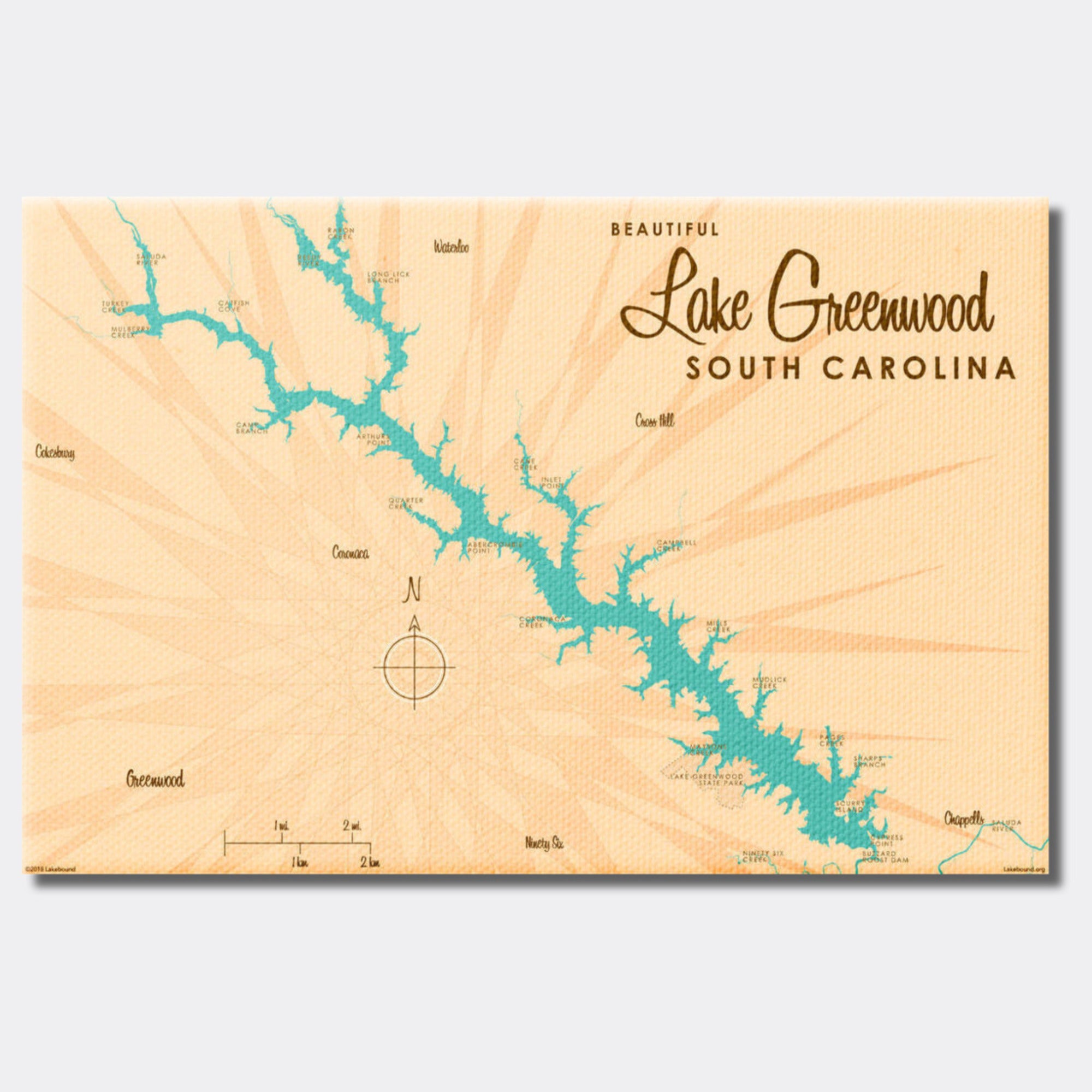 Lake Greenwood South Carolina, Canvas Print