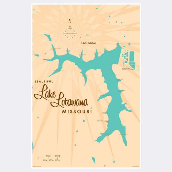 Lake Lotawana Missouri, Paper Print
