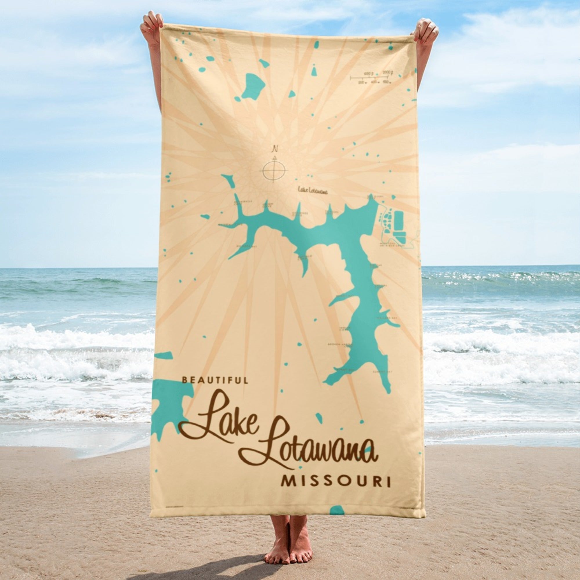 Lake Lotawana Missouri Beach Towel